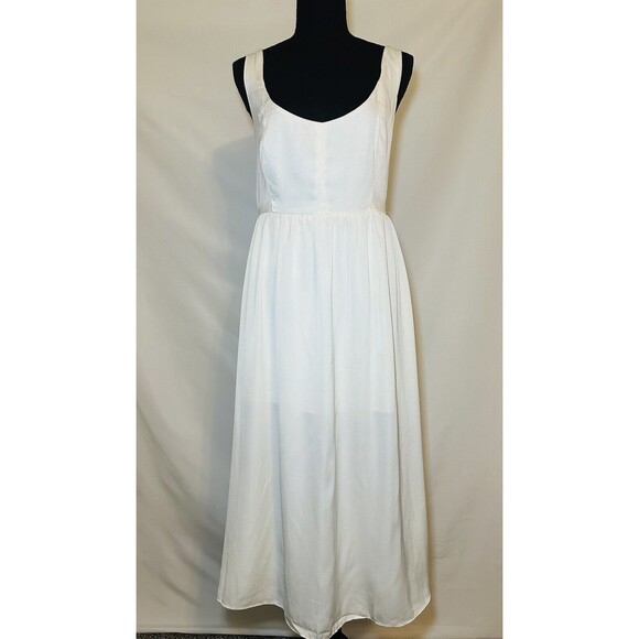 REVOLVE WeWoreWhat Corset‎ Midi Romantic Feminine White Dress SIZE LARGE NWT - Picture 3 of 13